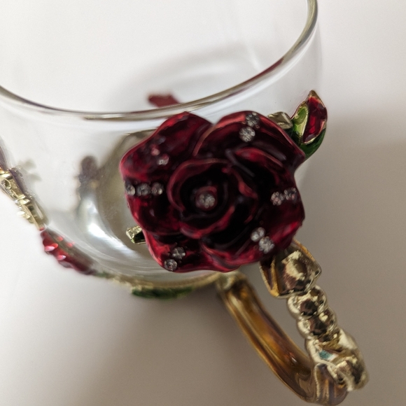 Arc of France Butterfly and Flower Vintage Glassware - Picture 5 of 7